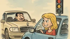 Vic: Plavuša sjedi u autu i čeka zeleno