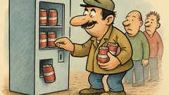 Vic: Mujo stoji pred automatom za pića