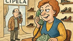 Vic: U trgovini cipela zazvoni telefon...