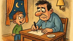 Vic: Tata, znaš li pisati u mraku?