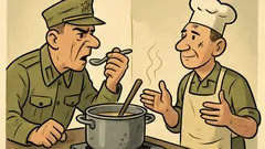 Vic: Dežurni časnik kuša jelo...