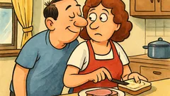 Vic: Muž ženi šapne na uho...