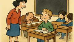 Vic: Učiteljica, je li tata pomogao?