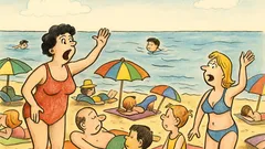 Vic: Prepuna plaža, Darko pliva predaleko