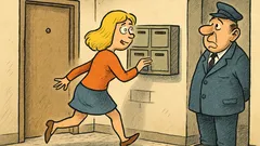 Vic: Plavuša jurca do sandučića u haustoru